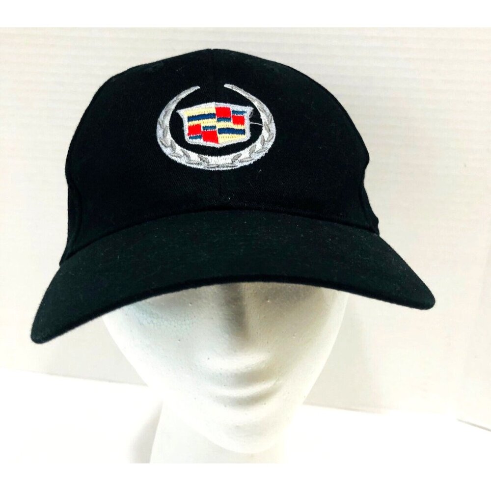Cadillac Baseball Cap Hat Black Embroidered Logo Adjustable GM‎ Caddy Sun Cap